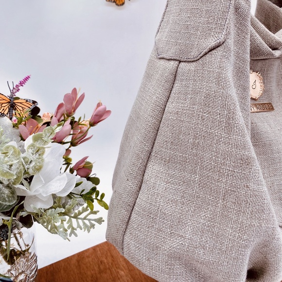 Linen Polyester handbag/ diaper bag - Picture 5 of 8